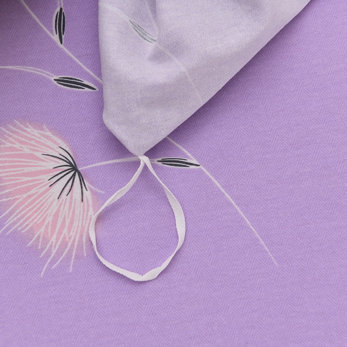 91家纺网 家纺一手货源 找家纺 董成龙 2026新款直播爆款加厚全棉活性磨毛四件套纯棉三件套 晚晴-紫