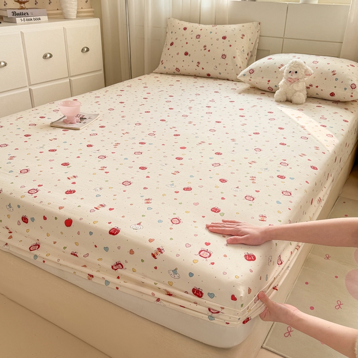 一比一家纺 2026春夏新款A类仿棉单床笠床罩床笠单件 快乐时光