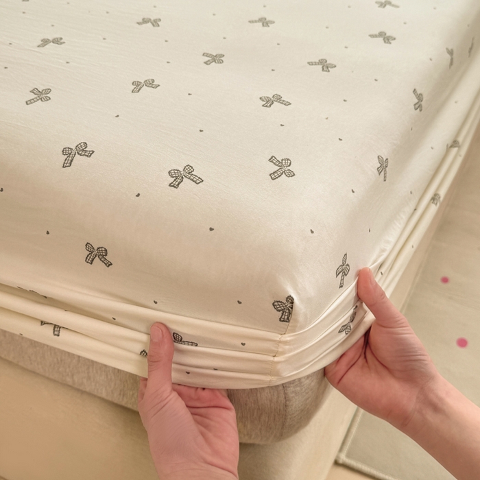 91家纺网 家纺一手货源 找家纺 一比一家纺 2026春夏新款A类仿棉单床笠床罩床笠单件 梦幻灰