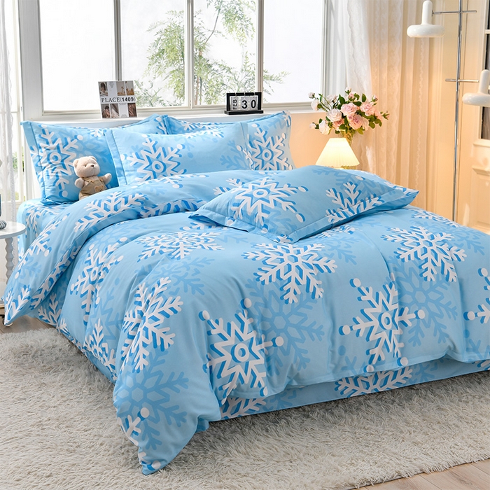 91家纺网 家纺一手货源 找家纺 董成龙 2026新款直播爆款加厚全棉活性磨毛四件套纯棉三件套 夏恋