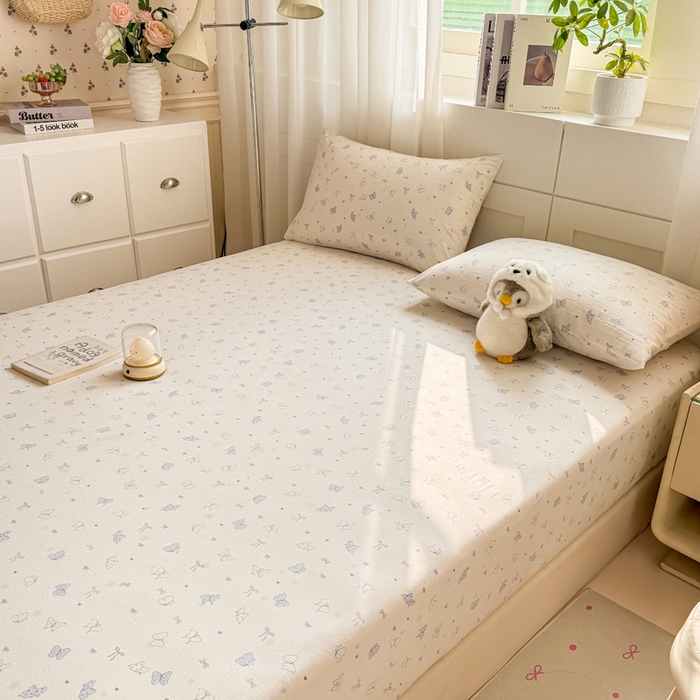 91家纺网 家纺一手货源 找家纺 一比一家纺 2026春夏新款A类仿棉单床笠床罩床笠单件 逐梦