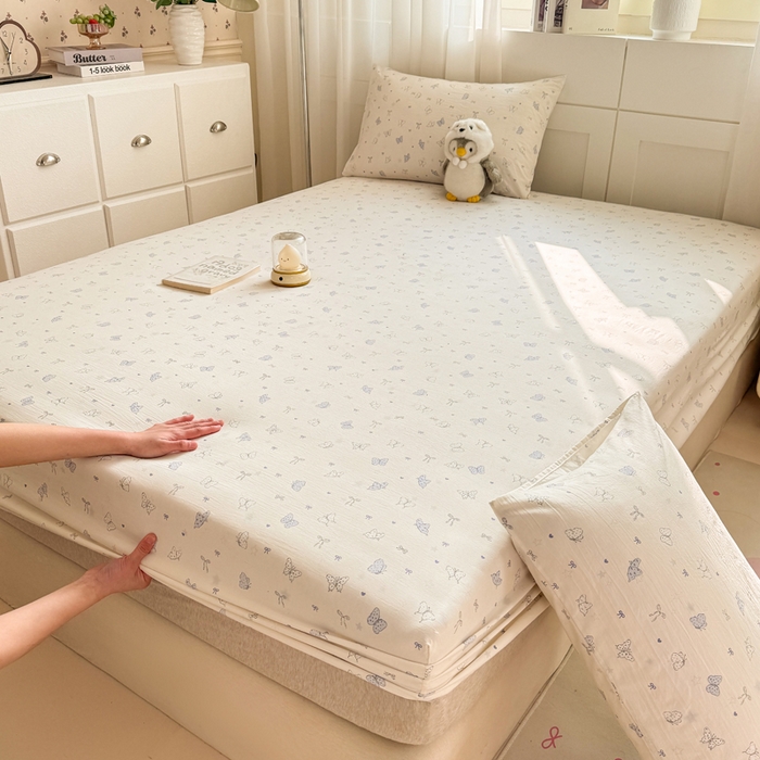 91家纺网 家纺一手货源 找家纺 一比一家纺 2026春夏新款A类仿棉单床笠床罩床笠单件 逐梦