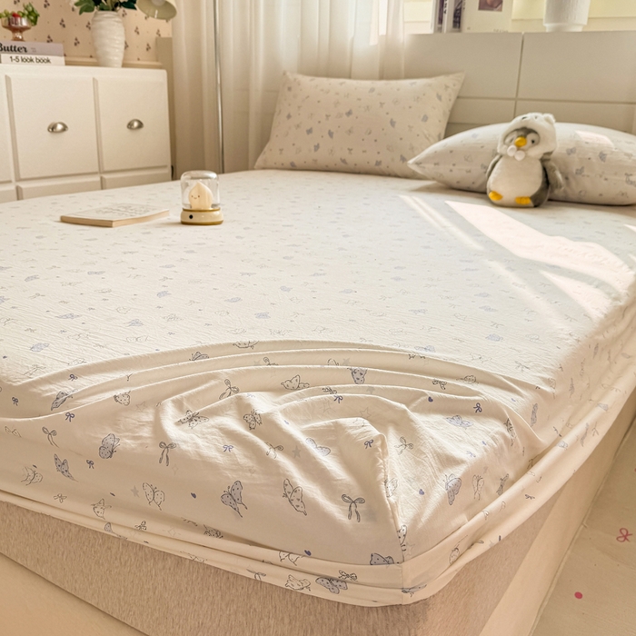 91家纺网 家纺一手货源 找家纺 一比一家纺 2026春夏新款A类仿棉单床笠床罩床笠单件 逐梦