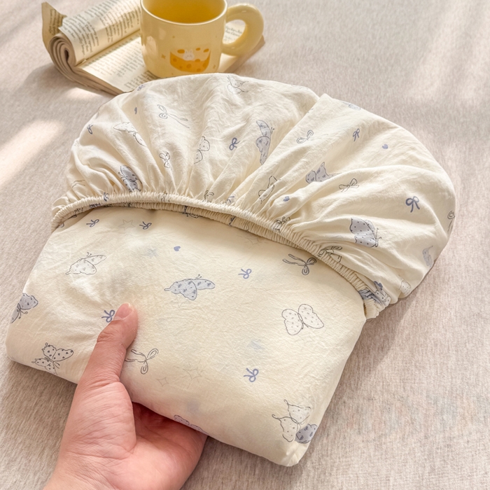 91家纺网 家纺一手货源 找家纺 一比一家纺 2026春夏新款A类仿棉单床笠床罩床笠单件 逐梦