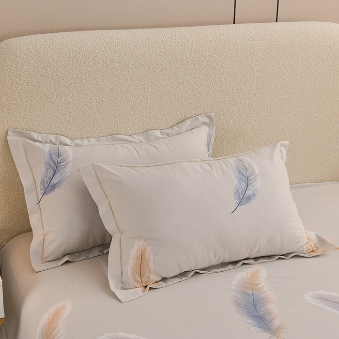 91家纺网 家纺一手货源 找家纺 董成龙 2026新款直播爆款加厚全棉活性磨毛四件套纯棉三件套 香染-灰