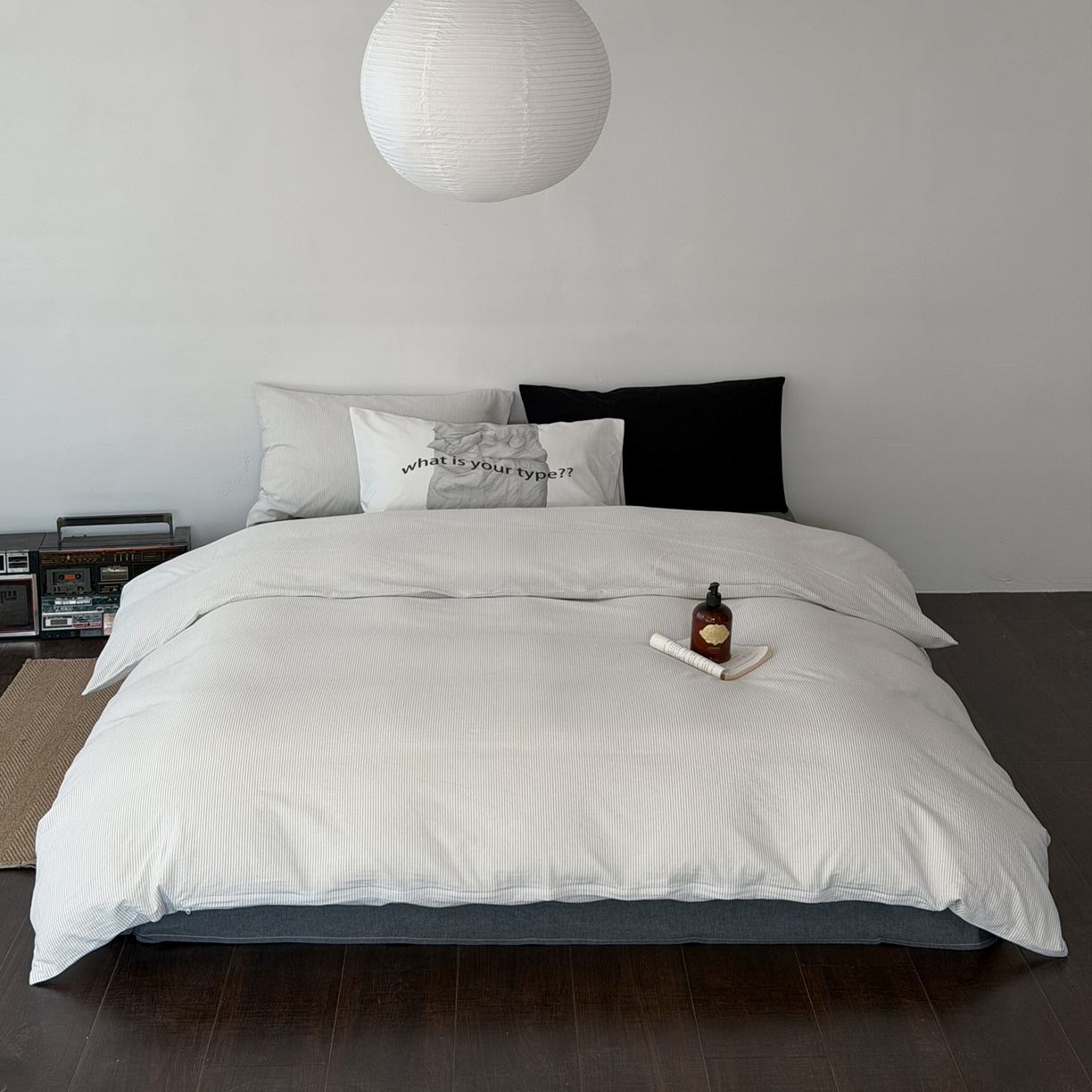 91家纺网 家纺一手货源 找家纺 （总）艾沁家纺 2026新款全棉色织水洗棉日式简约四件套-京都