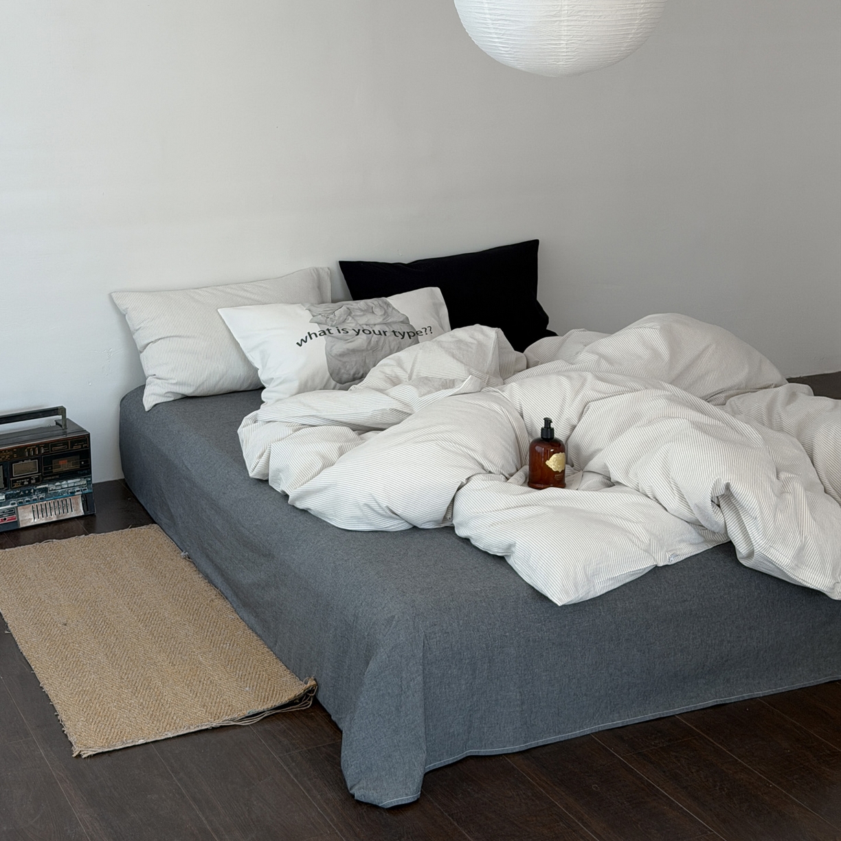 91家纺网 家纺一手货源 找家纺 （总）艾沁家纺 2026新款全棉色织水洗棉日式简约四件套-京都