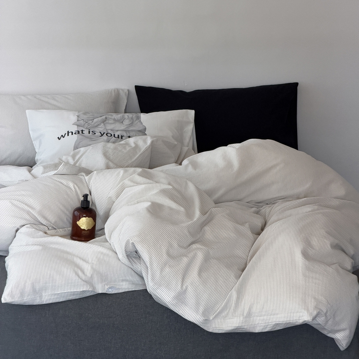 91家纺网 家纺一手货源 找家纺 （总）艾沁家纺 2026新款全棉色织水洗棉日式简约四件套-京都