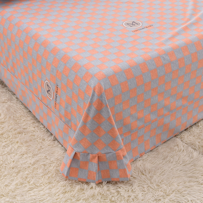 91家纺网 家纺一手货源 找家纺 董成龙 2026新款直播爆款加厚全棉活性磨毛四件套纯棉三件套 祖玛珑-桔