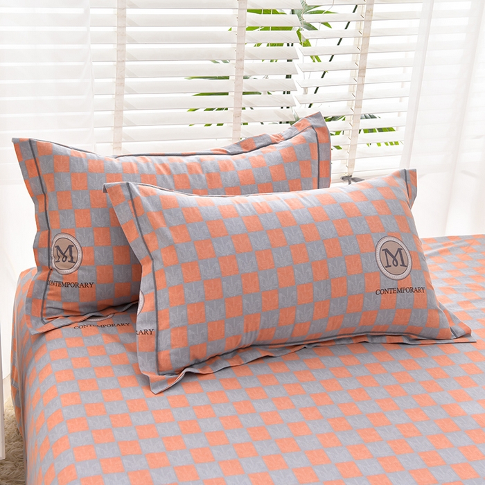 91家纺网 家纺一手货源 找家纺 董成龙 2026新款直播爆款加厚全棉活性磨毛四件套纯棉三件套 祖玛珑-桔