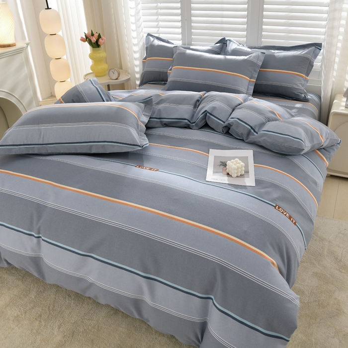 91家纺网 家纺一手货源 找家纺 董成龙 2026新款直播爆款加厚全棉活性磨毛四件套纯棉三件套 爱尔兰-灰