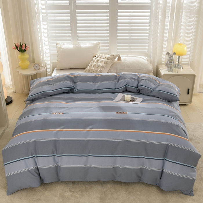 91家纺网 家纺一手货源 找家纺 董成龙 2026新款直播爆款加厚全棉活性磨毛四件套纯棉三件套 爱尔兰-灰