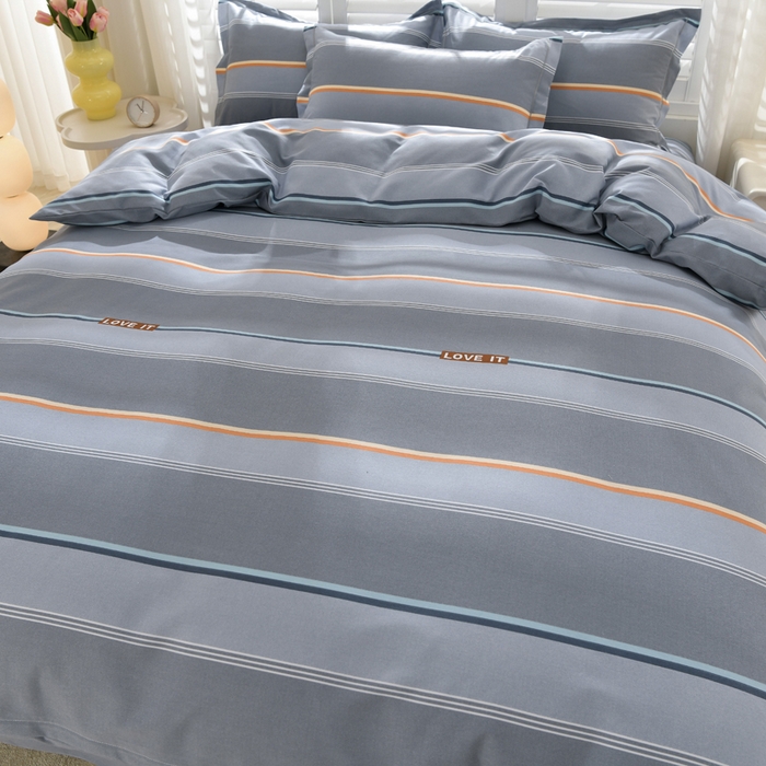 91家纺网 家纺一手货源 找家纺 董成龙 2026新款直播爆款加厚全棉活性磨毛四件套纯棉三件套 爱尔兰-灰