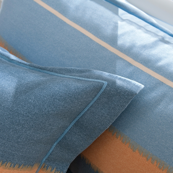 91家纺网 家纺一手货源 找家纺 董成龙 2026新款直播爆款加厚全棉活性磨毛四件套纯棉三件套 格兰特-蓝