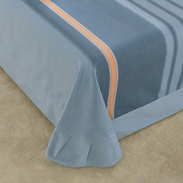 91家纺网 家纺一手货源 找家纺 董成龙 2026新款直播爆款加厚全棉活性磨毛四件套纯棉三件套 格兰特-蓝