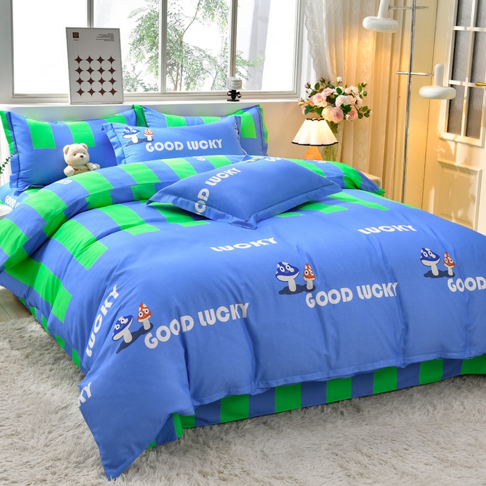 91家纺网 家纺一手货源 找家纺 董成龙 2026新款直播爆款加厚全棉活性磨毛四件套纯棉三件套 卡通-芬迪