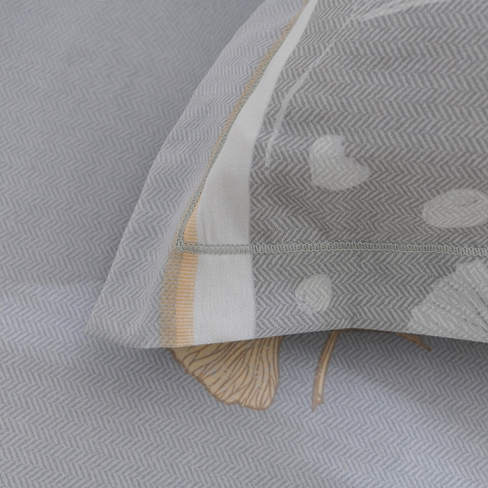 91家纺网 家纺一手货源 找家纺 董成龙 2026新款直播爆款加厚全棉活性磨毛四件套纯棉三件套 秋枫-灰