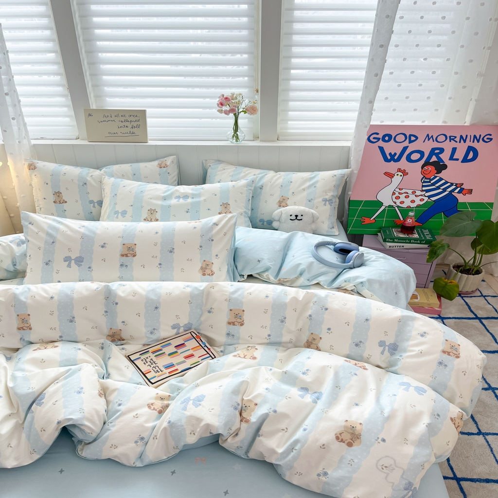 91家纺网 家纺一手货源 找家纺 （总）晨希家居 2026春夏新款全棉纯棉小清新多规格四件套