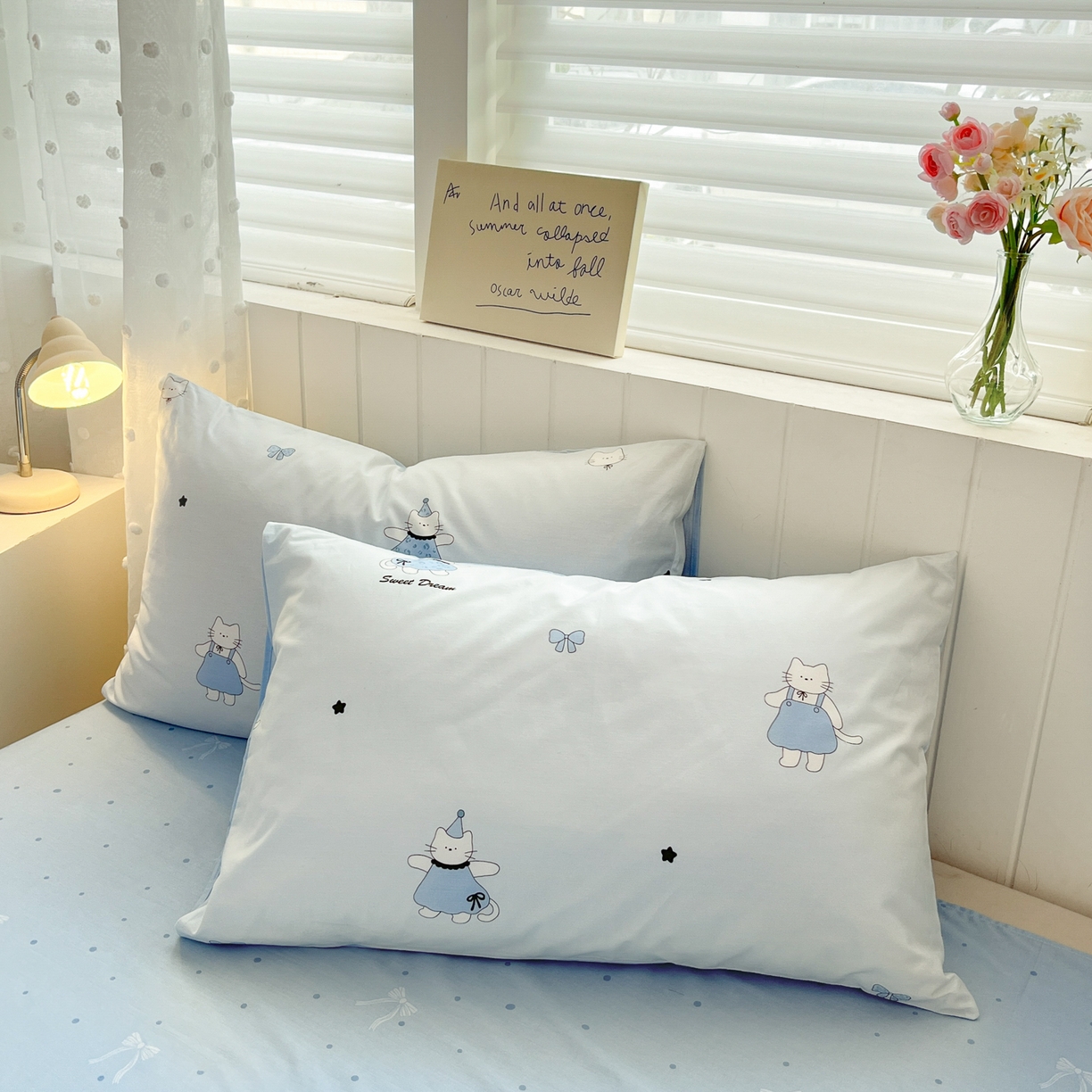 91家纺网 家纺一手货源 找家纺 晨希家居 2026春夏新款全棉纯棉小清新多规格四件套 小懒虫