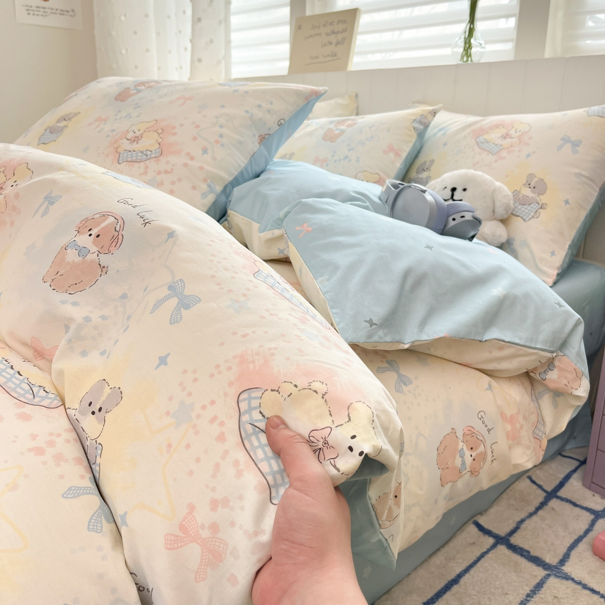 晨希家居 2026春夏新款全棉纯棉小清新多规格四件套 星愿犬