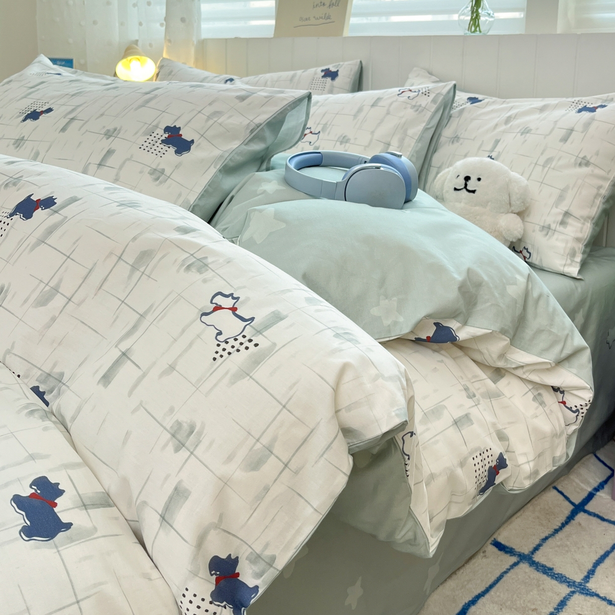 91家纺网 家纺一手货源 找家纺 晨希家居 2026春夏新款全棉纯棉小清新多规格四件套 可爱嘟嘟