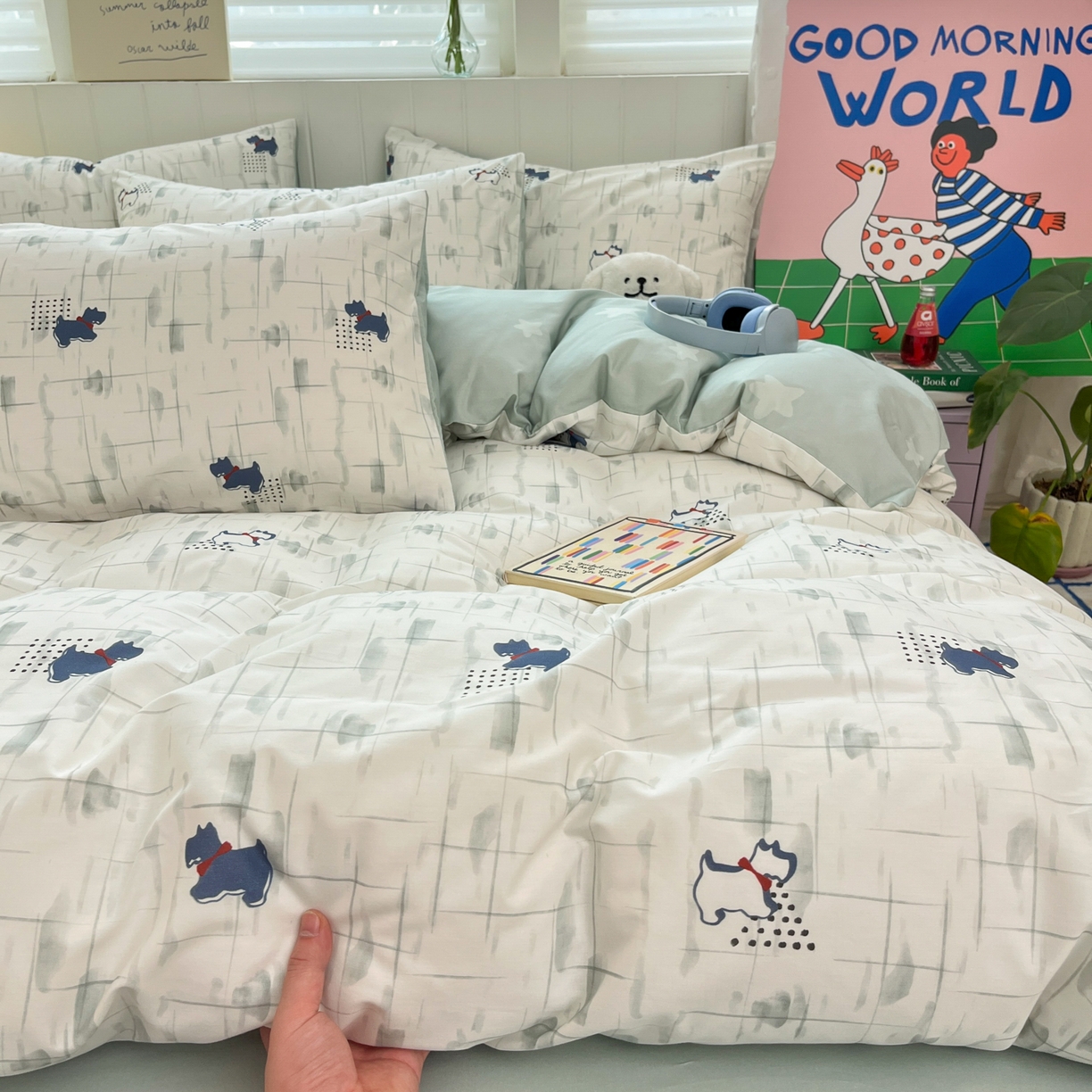 91家纺网 家纺一手货源 找家纺 晨希家居 2026春夏新款全棉纯棉小清新多规格四件套 可爱嘟嘟