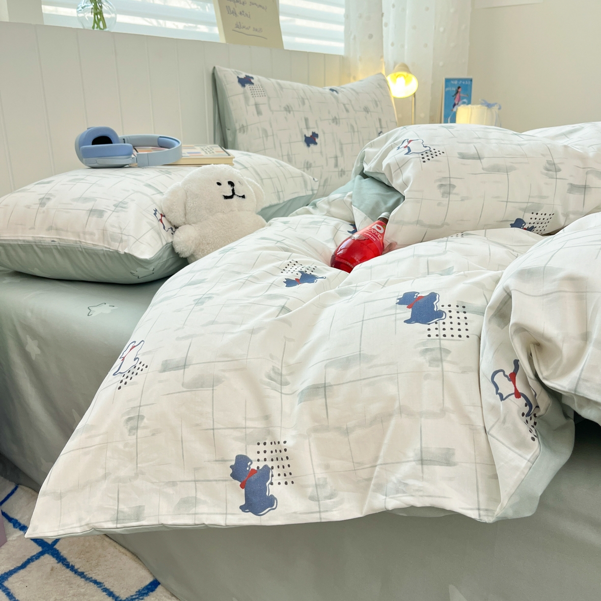 91家纺网 家纺一手货源 找家纺 晨希家居 2026春夏新款全棉纯棉小清新多规格四件套 可爱嘟嘟