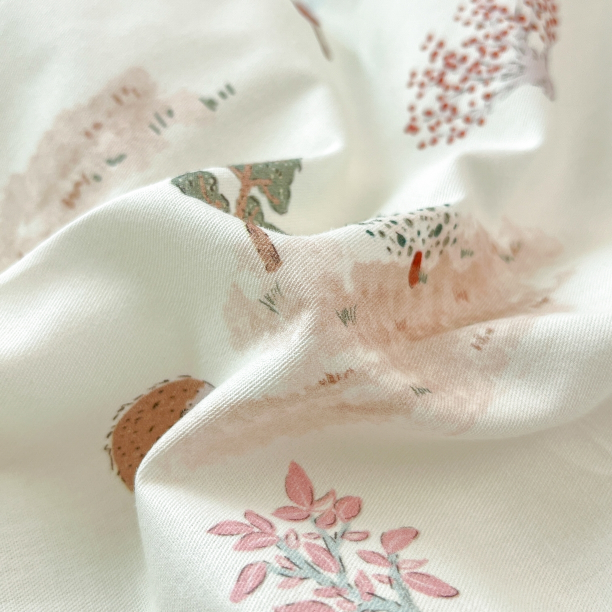 91家纺网 家纺一手货源 找家纺 晨希家居 2026春夏新款全棉纯棉小清新多规格四件套 松果梦