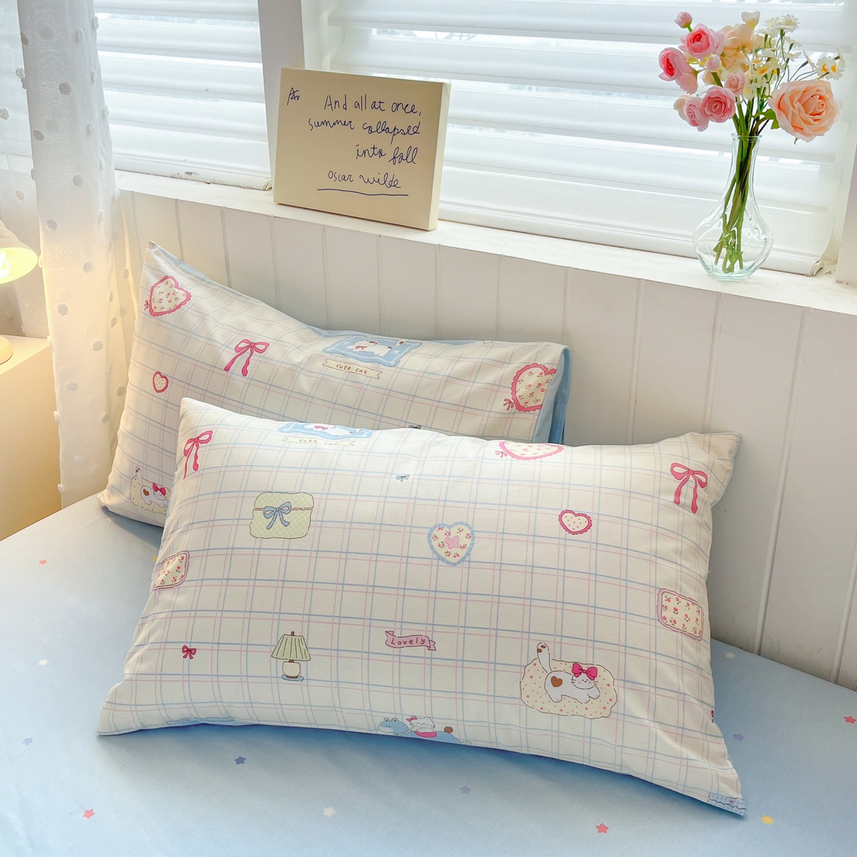 91家纺网 家纺一手货源 找家纺 晨希家居 2026春夏新款全棉纯棉小清新多规格四件套 可爱多多