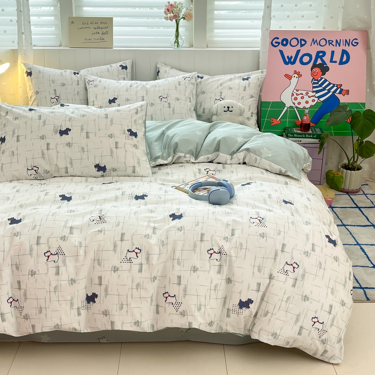 91家纺网 家纺一手货源 找家纺 晨希家居 2026春夏新款全棉纯棉小清新多规格四件套 可爱嘟嘟