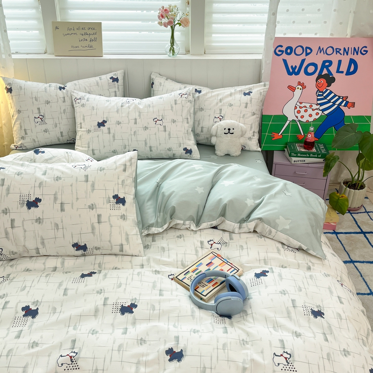 91家纺网 家纺一手货源 找家纺 晨希家居 2026春夏新款全棉纯棉小清新多规格四件套 可爱嘟嘟