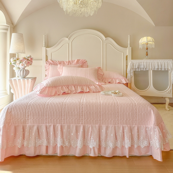 91家纺网 家纺一手货源 找家纺 （总）瑞宝 2026新款全棉水洗棉床盖四件套-初夏 严格控价。利润不低于90 除平台优惠券