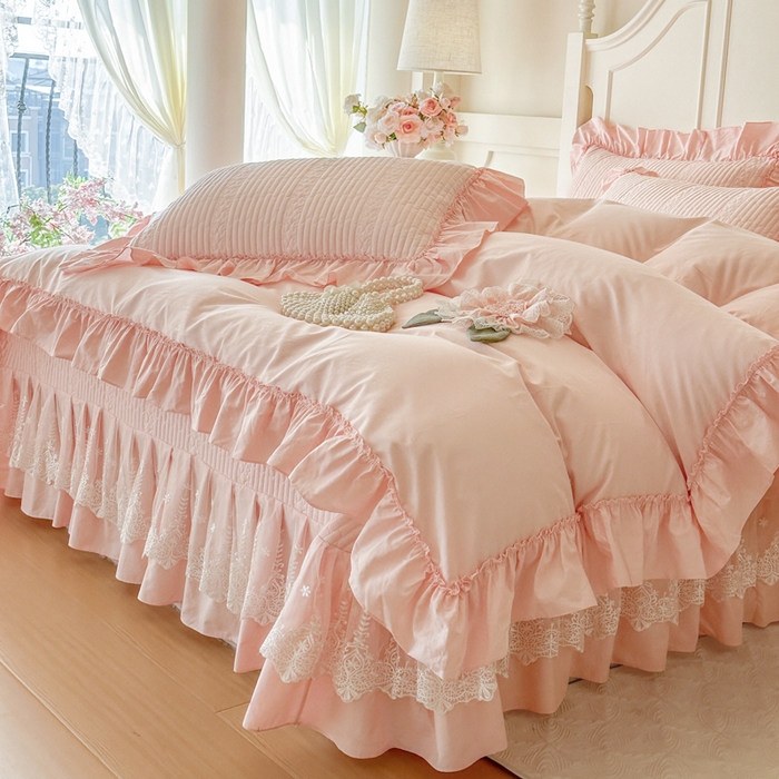 91家纺网 家纺一手货源 找家纺 （总）瑞宝 2026新款全棉水洗棉床盖四件套-初夏 严格控价。利润不低于90 除平台优惠券