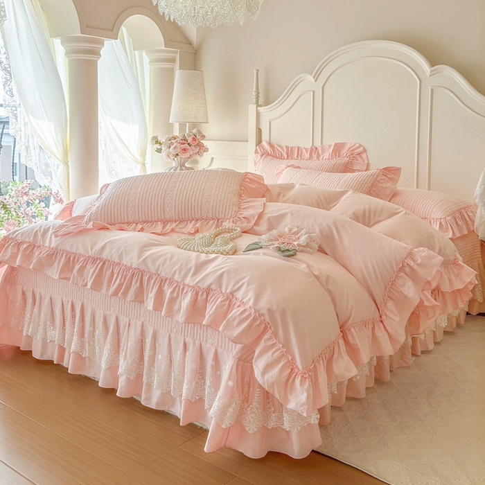 91家纺网 家纺一手货源 找家纺 （总）瑞宝 2026新款全棉水洗棉床盖四件套-初夏 严格控价。利润不低于90 除平台优惠券