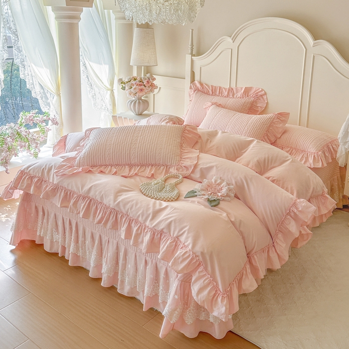 91家纺网 家纺一手货源 找家纺 （总）瑞宝 2026新款全棉水洗棉床盖四件套-初夏 严格控价。利润不低于90 除平台优惠券