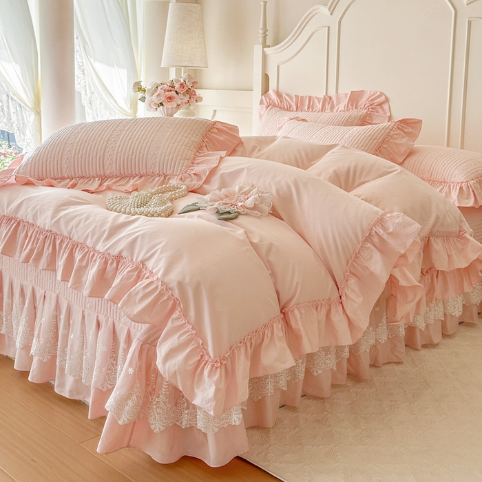 91家纺网 家纺一手货源 找家纺 （总）瑞宝 2026新款全棉水洗棉床盖四件套-初夏 严格控价。利润不低于90 除平台优惠券