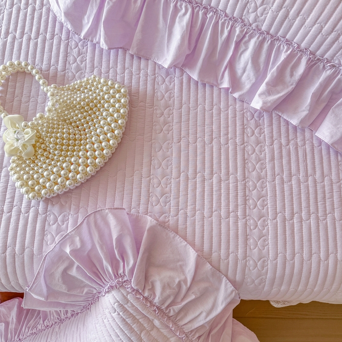 91家纺网 家纺一手货源 找家纺 瑞宝 2026新款全棉水洗棉床盖四件套-初夏 严格控价。利润不低于90 除平台优惠券 梦幻紫