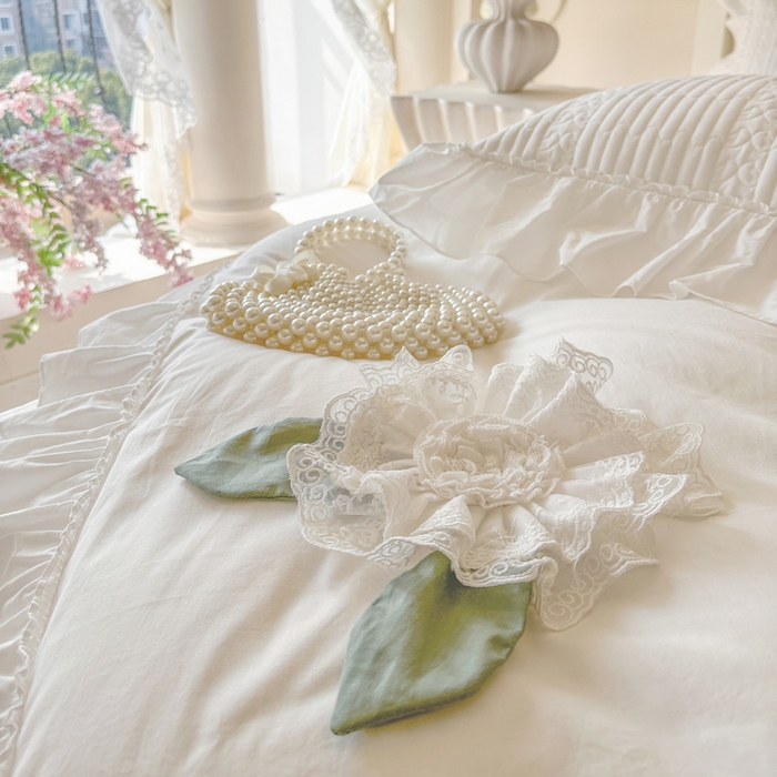 91家纺网 家纺一手货源 找家纺 瑞宝 2026新款全棉水洗棉床盖四件套-初夏 严格控价。利润不低于90 除平台优惠券 奶油白