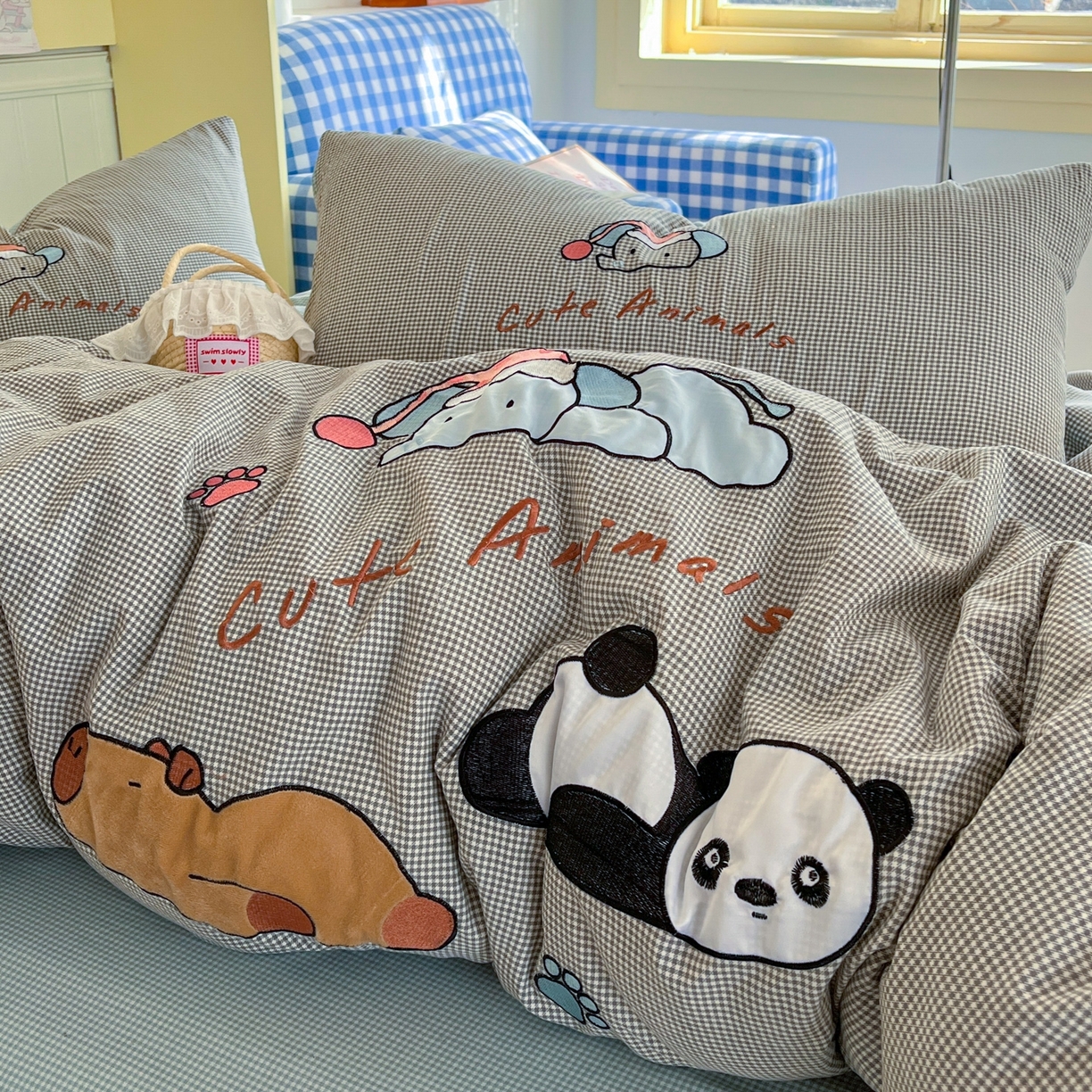 91家纺网 家纺一手货源 找家纺 （总）丫丫家纺 2026新款古法水洗棉贴布绣床单款四件套