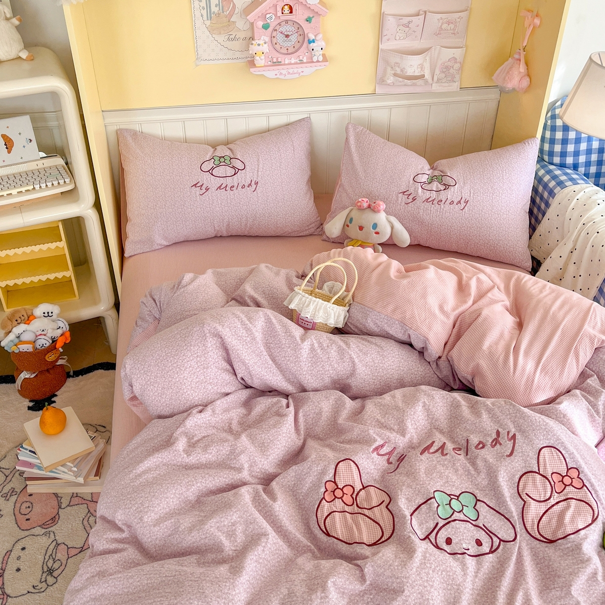 91家纺网 家纺一手货源 找家纺 丫丫家纺 2026新款古法水洗棉贴布绣床单款四件套 美小蒂