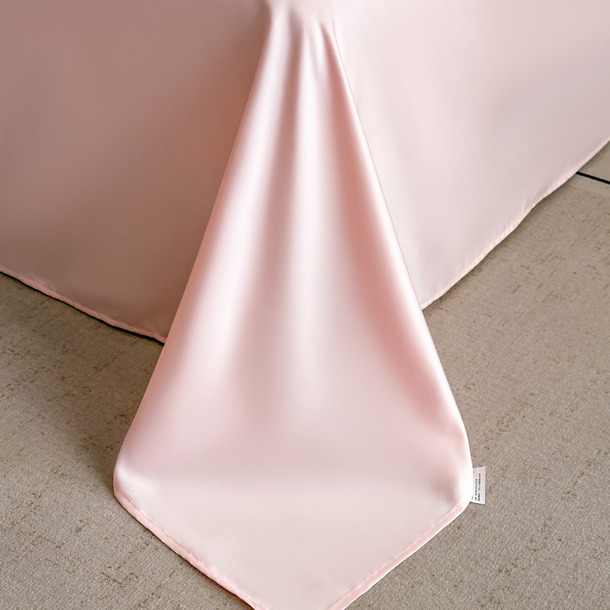 91家纺网 家纺一手货源 找家纺 宇航家纺 2026新款浮雕花边水洗真丝四件套-梦境 梦境-粉玉