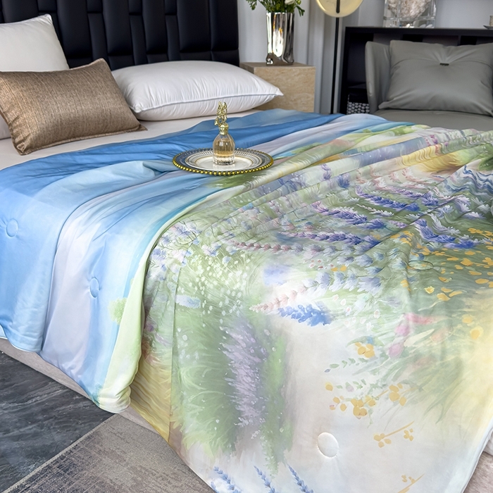 91家纺网 家纺一手货源 找家纺 莉雅居 2026新款凉感丝夏被夏凉被空调被 熏野