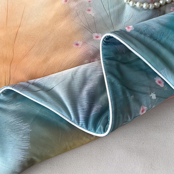 91家纺网 家纺一手货源 找家纺 莉雅居 2026新款凉感丝夏被夏凉被空调被 幻林