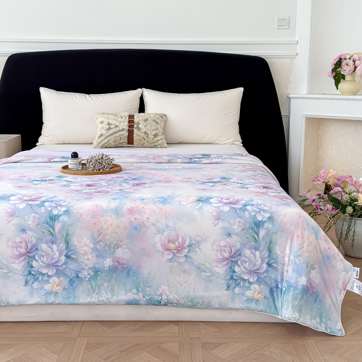 91家纺网 家纺一手货源 找家纺 莉雅居 2026新款凉感丝夏被夏凉被空调被 盈语