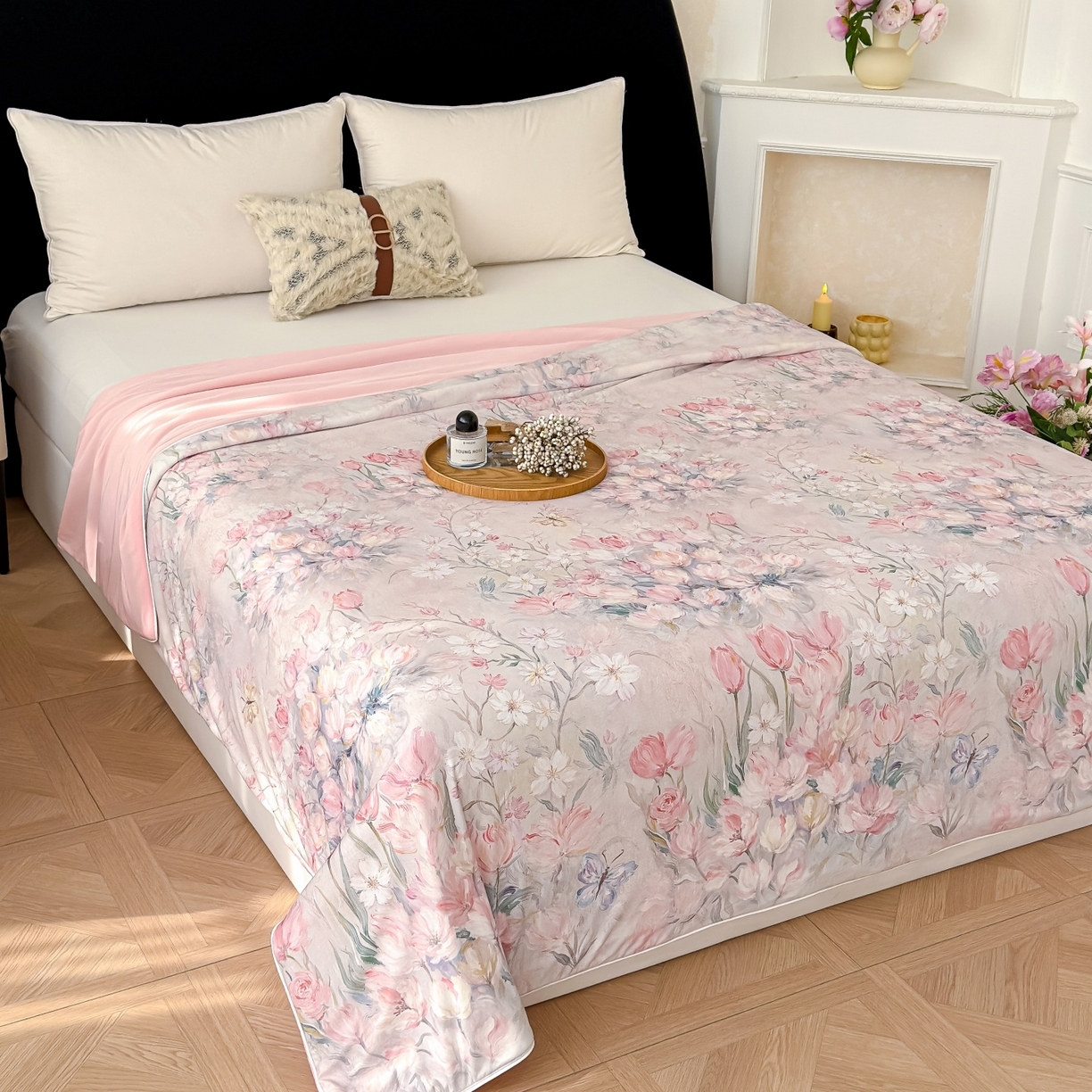 91家纺网 家纺一手货源 找家纺 莉雅居 2026新款凉感丝夏被夏凉被空调被 晨露