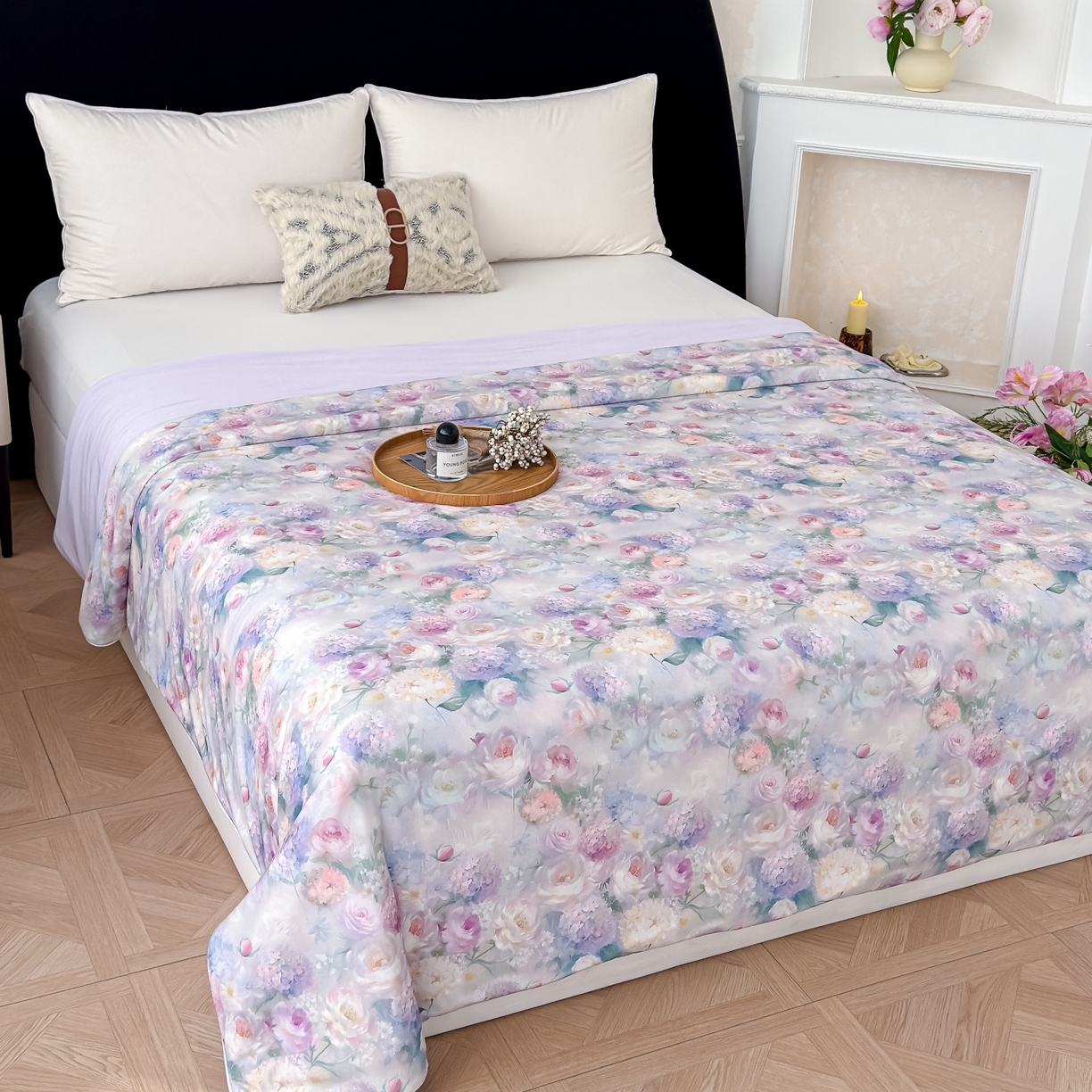 91家纺网 家纺一手货源 找家纺 莉雅居 2026新款凉感丝夏被夏凉被空调被 梦柔