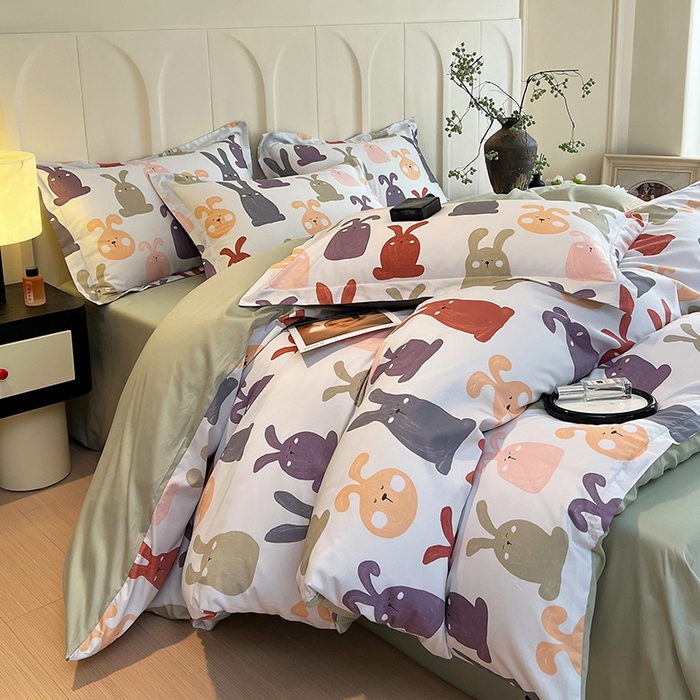 91家纺网 家纺一手货源 找家纺 （总）梧桐树 2026新款全棉纯棉长绒棉数码印花系列四件套