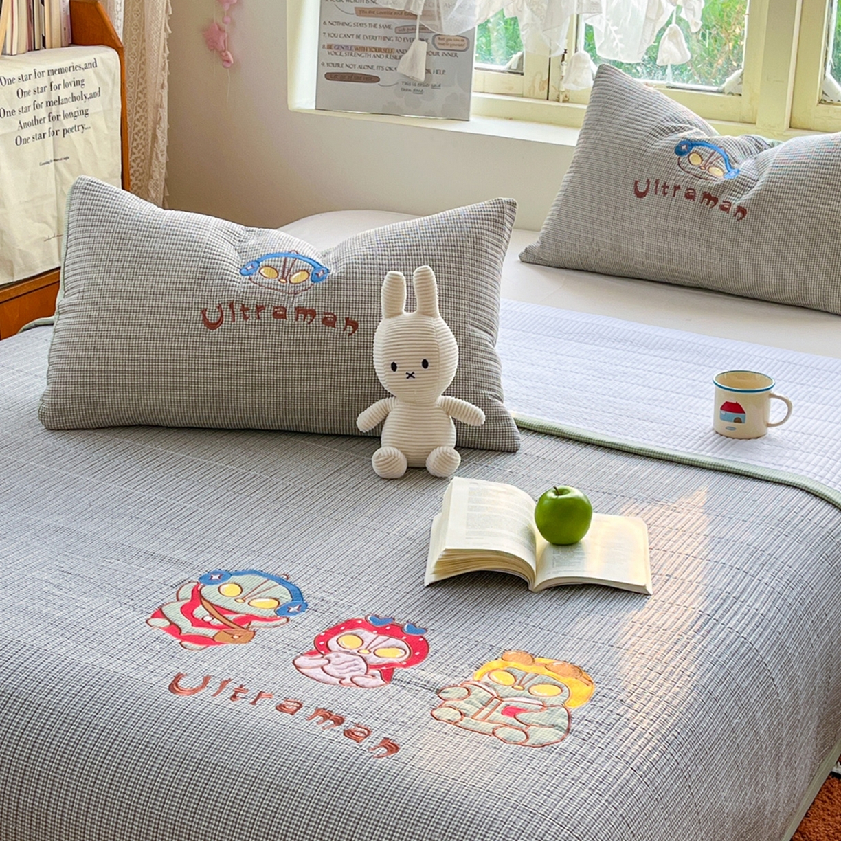 91家纺网 家纺一手货源 找家纺 （总）丫丫家纺 2026新款古法水洗棉贴布绣加厚床盖三件套