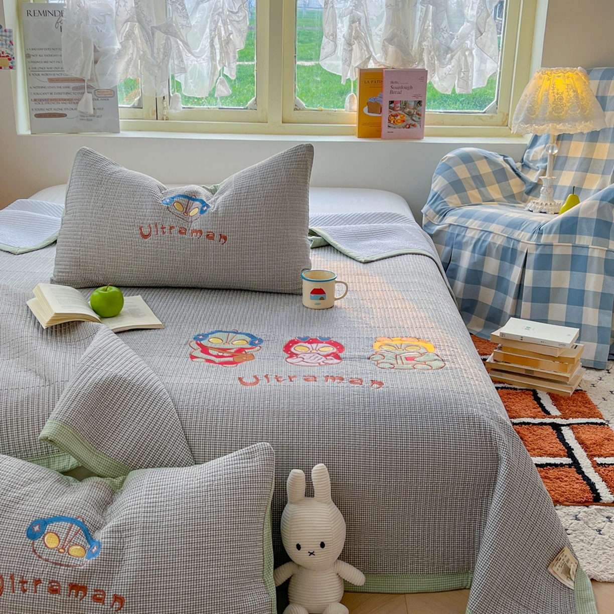 91家纺网 家纺一手货源 找家纺 （总）丫丫家纺 2026新款古法水洗棉贴布绣加厚床盖三件套