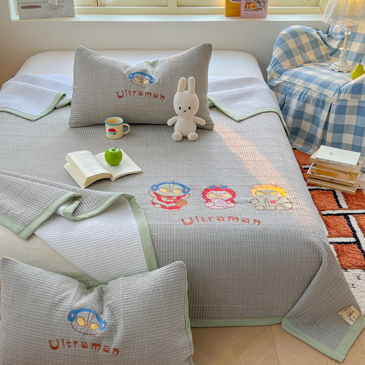 91家纺网 家纺一手货源 找家纺 （总）丫丫家纺 2026新款古法水洗棉贴布绣加厚床盖三件套